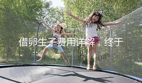 借卵生子費用詳解，終于知道用別人卵子做試管要多少錢了