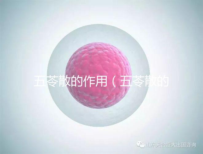 五苓散的作用（五苓散的作用與功效）