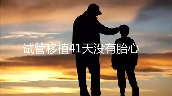 試管移植41天沒有胎心胎芽？出現這些癥狀小心胎停育